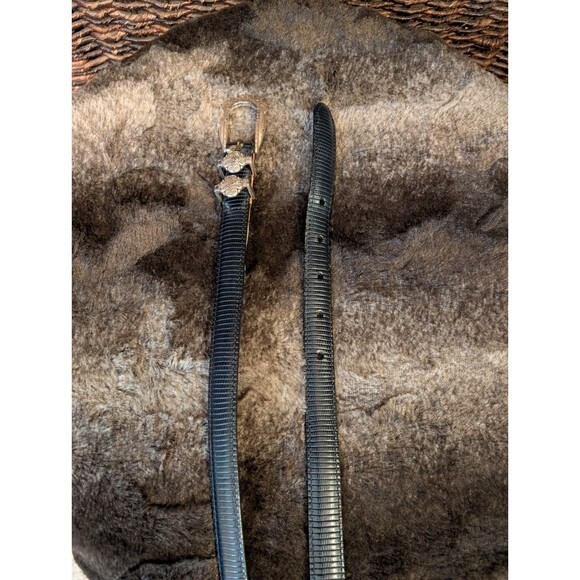 Brighton Leather Belt 32 Lizard Embossed Black Silver Western Cowgirl Boho Rodeo main image 11